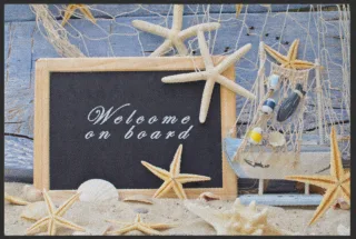 Fussmatte Welcome on Board 6239 | Größe: 60 cm x 45 cm