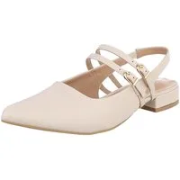 Ital-Design Damen Slingback-Pumps mit Blockabsatz elegant Schnürpumps (91742445) Blockabsatz Schnür- & Riemchenpumps in Beige