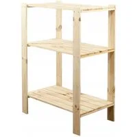 PROREGAL® Schwerlastregal WOODLAND, HxBxT 115x80x30cm, Fachl. 120kg, 3 Fachboden, Natur