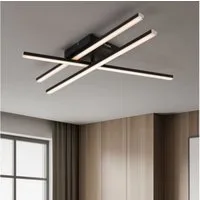 IMPTS Deckenleuchte LED Deckenlampe Schwarz 3000K Deckenleuchte, Warmweiß, LED fest integriert, Warmweiß, Modern LED Deckenlampe für Wohnzimmer Schlafzimmer Küche und Flur