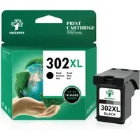 Greensky 1x Schwarz Druckerpatrone Ersatz für HP 302XL HP 302 Tintenpatrone (für HP 302 xl Envy 4525 4520 4527 Deskjet 1110 2130 2132 2134 3630 3632 3633 3634 3636 3638, Officejet 3831 3830 3833 5230 5220)