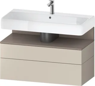 Duravit Qatego Waschtischunterbau wandhängend Taupe Supermatt 990x470x590 mm - QA4395043830010 QA4395043830010