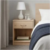 HTI-Living Nachtschrank Nachtschrank mit 1 Schublade Nina Artisaneiche (Stück, 1 Nachtschrank) Nachttisch Nachtkommode