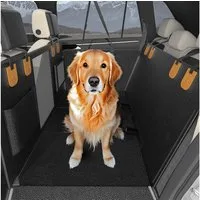 Dogat Tier-Autoschondecke Hundedecke Rücksitzauflage Hunde Autositzbezug Auto Kratzfest, BxL:133x165cm, faltbar & wasserdicht mit Sichtfenster