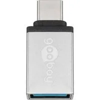 USB 3.2 Gen 1 Adapter, USB-C Stecker > USB-A Buchse silber, OTG Super Speed