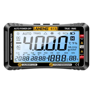 ANENG 613Pro Smart Multimeters DC/AC Voltage Capacitor Tester 4000 Counts 10A Current 600V Voltmeter Test Alarm Clock Se
