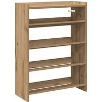 vidaXL Schuhregal Schuhregal Artisan-Eiche 60x25x81 cm Holzwerkstoff, 1-tlg.