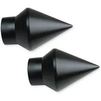 nodeko Gardinenstangen-Endstück Endkappe Spitze "Atlanta", Kunststoff, für Stangen Ø 20 mm, (Packung), zum Aufstecken an Vorhangstangen und Gardinenstangen