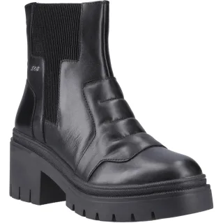 Pod Lillian Leder Damen Schwarz Stiefel