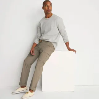 Cargo-Chino mit Stretch für Herren, Straight Fit, Herren, size: regular, Beige, by Lands' End