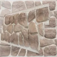 NOVIK Verkleidungspaneel NovikStone FS Platte 127x48cm 10 St. 4,65qm Feldstein erdig, BxL: 48,58x127,00 cm, 0,46 qm, (Karton mit 10 Platten, 4,61 qm) Wandverkleidung mit 3-D-Effekt, problemlose Montage, Felssteinoptik