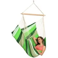 Amazonas Hängesessel Brasil KingSize Hängestuhl (Belastbarkeit 150 kg, Handgefertigt, aus recycelten Materialien), Große Sitzfläche