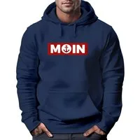Neverless Hoodie Hoodie Herren Moin norddeutsch Morgen Anker Kapuzen-Pullover Print