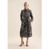 seidensticker Sommerkleid Schwarze Rose 1/1 Rundhals Paisley