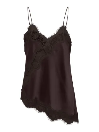 JDY - JDYFIFI S/L ASYM LACE SINGLET WVN NOOS Coffee Bean - Gr. - L