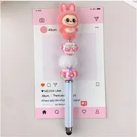 suebidou Gelschreiber Labubu 2-in-1 Stylus & Kugelschreiber Schreibfarbe schwarz, nachhaltig, kreativ