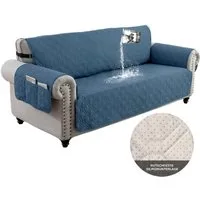 BTTO Sofabezug Sofahussen 4 Farbe,Wasserdicht Rutschfeste mit Seitentaschen, Stuhlhussen für 1/2/3-Sitzer-Sofas Sesselhussen