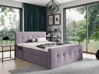 Boxspringbett Schlafzimmerbett OWEN 120x200cm Stoff Altrosa