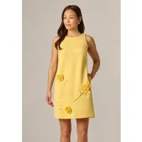 Adrianna Papell Etuikleid Scuba Rosette Shift Verspieltes, modernes Etuikleid im Taucher-Look