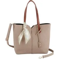 Rieker Shopper, Henkeltasche, Schultertasche Damen mit abnehmbarem Logo-Anhänger