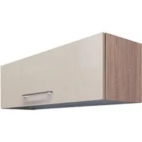 Flex-Well Kurzhängeschrank Kurzhängeschrank Küche - 100 cm breit - Kaschmir Glanz, mit Klapptür –
