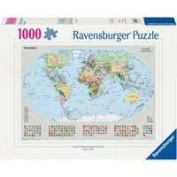 Ravensburger Puzzle Politische Weltkarte, 1000 Puzzleteile, Made in Germany