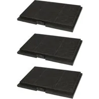Trade-Shop Aktivkohlefilter 3x passend für Bosch/Siemens/Neff 11008080 11025805 9001028224, Zubehör für BSH-Gruppe (Bosch, Siemens, Constructa, Neff, Balay etc) 11008080 11025805 9001028224 8720094252971 AS-AZKF1250 17002002 00578523 17006837, Länge: