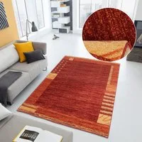OTTO home Teppich Jonas, rechteckig, Höhe: 8 mm, flacher Teppich, Kurzflor, Weich, Elegant, mit Bordüre, Wohnzimmer