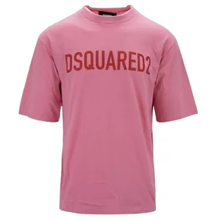 Dsquared2 Loose Fit Markenlogo Pinkes T-shirt