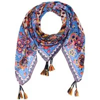 halsüberkopf Accessoires Modetuch Tuch Flower Patch, mit Tasseln