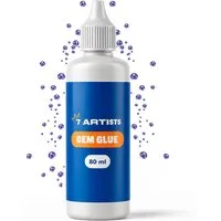 7 Artists Bastelkleber Strassstein Kleber Schmucksteinkleber Transparent 80ml - Wasserfester, Schmucksteinkleber