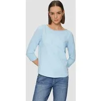 s.Oliver 3/4-Arm-Shirt T-Shirt Shirt mit Flammgarnstruktur und 3/4-Ärmeln
