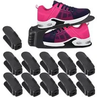 relaxdays Schuhregal 24 x Schuhstapler schwarz