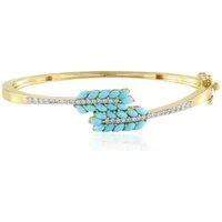 Cavill Silberarmband Dornröschen-Armband Türkis vergoldet (1-tlg)