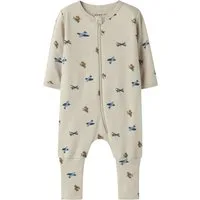 Name It Schlafanzug NBMNIGHTSUIT ZIP FF AIRPLANE NOOS aus Baumwolle, bequeme Passform, mit Reißverschluss und Kinnschutz