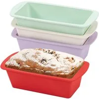 FELIXLEO Muffinform 4St Silikon Backform Klein 20x9,5x5,5cm Rechteckig Kasten Toast., (1-tlg)