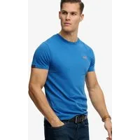Superdry Rundhalsshirt ESSENTIAL LOGO EMB TEE aus Baumwolle und Single Jersey, Slim Fit, Kurzarm, hüftlang