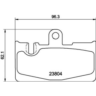 Hella Bremsbel?ge hinten Lexus Ls 8DB355011-661