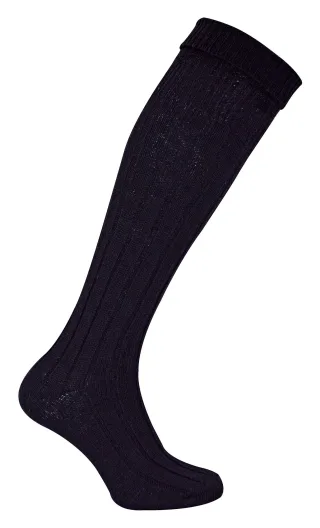 Herren Wolle Kilt Socken | Warm Knee High Socken | Atmungsaktiv Outdoor lange Boot Socken für Männer - Schwarz