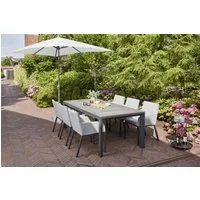 Siena Garden Marktschirm Siena Garden Sonnenschirm Avio grau 300 x 200 cm