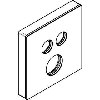 hansgrohe Rosette 155/155mm Shower Select Glas 92623400 Thermostat UP 2 Verbraucher weiß/chrom