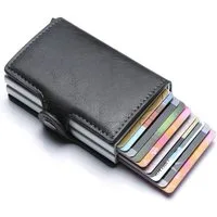 Forrlite Mini Geldbörse Geldbörse Herren, Leder Geldbörse, Smart wallet mit RFID-Schutz (Men's Wallet, Mini Portemonnaie Herren,Geldbörse mit Münzfach, Slim Portmonnaie Clip, Kreditkartenetui Smart Wallet mit Kartenetui + Münzfach Portmonee), Kreditk