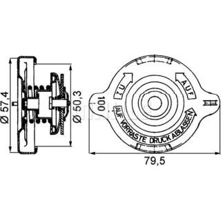 Mahle Deckel f?r K?hlmittelausgleichsbeh?lter Porsche 928 944