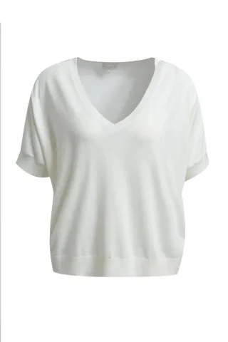 Milano Italy - v-neck sleeveless pullover offwhite - Gr. - XL