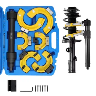 Strut Spring Compressor Set Macpherson Strut Spring Compressor Kit Interchangeable Fork Strut Coil Extractor Remover Too