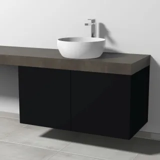 Sanipa Waschtischunterbau mit Türen 2morrow (P2365) 510x1000x520 Schwarz-Matt, P236508 P236508