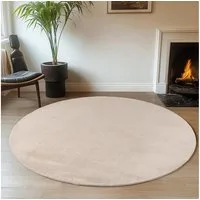 Ayyildiz Teppiche Teppich JOY 1400, auch als Läufer und in Rund erhältlich, rund, Höhe: 11 mm, besonders weich, uni Kurzflor, Wohnzimmer, Kinderzimmer