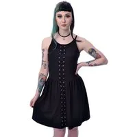 Poizen Industries Minikleid Faye Dress Gothic Schnürung Pentagramm Rückenausschnitt