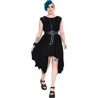 Jawbreaker Midikleid Vampire Midi Dress Gothbottom Zipfelsaum