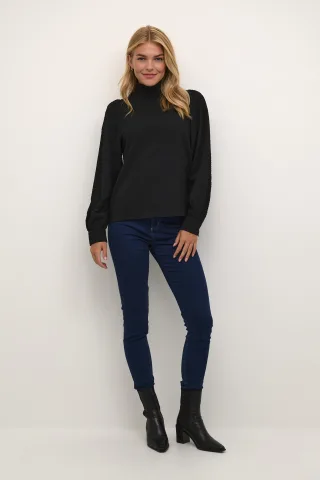 Langarm-Bluse Regular fit Black